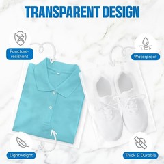18″x24″ Clear Poly Bags, 100 pcs, 1 Mil Flat Open Top Plastic Packaging