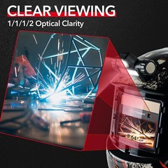 TRQWH Welding Hood with Light & Extreme Tools Bag, 1/1/1/2 Optical Clarity