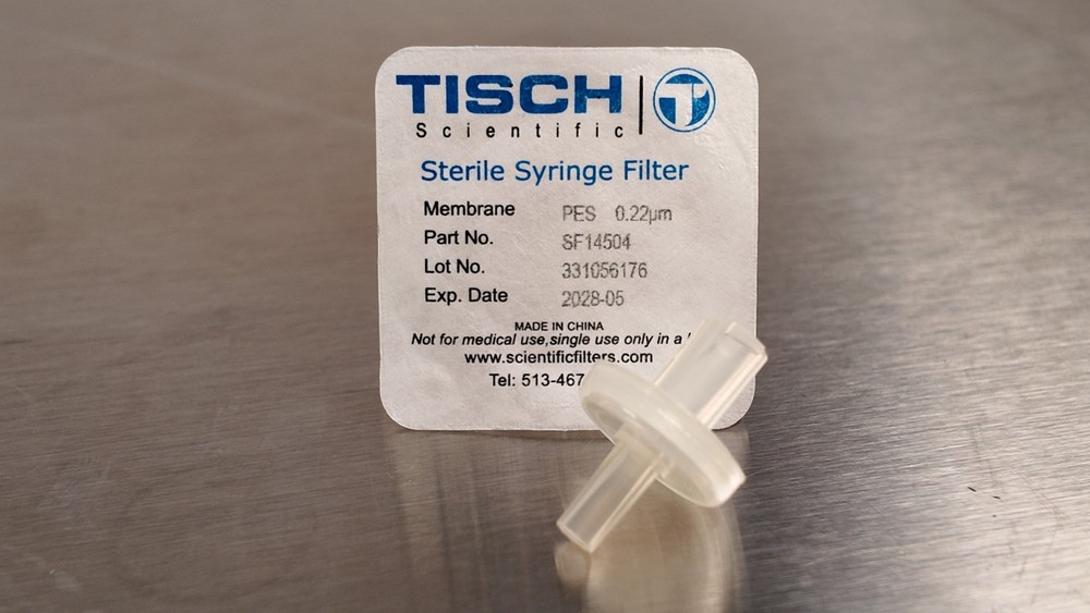 Tisch- Sterile Individually Wrapped PES Syringe Filters, 0.22 um, 13mm, 100/Pk