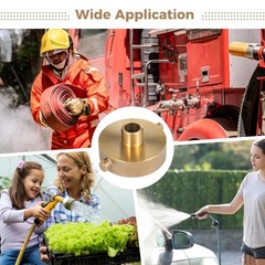 Brass Fire Hydrant Hose Adapter, 2-1/2″ NST/NH Female to 3/4″ GHT Male Fire H…