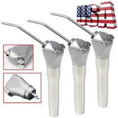 Dental 3 Way Air Water Syringe Triple Spray Handpiece with 2 Nozzles Tips Tubes