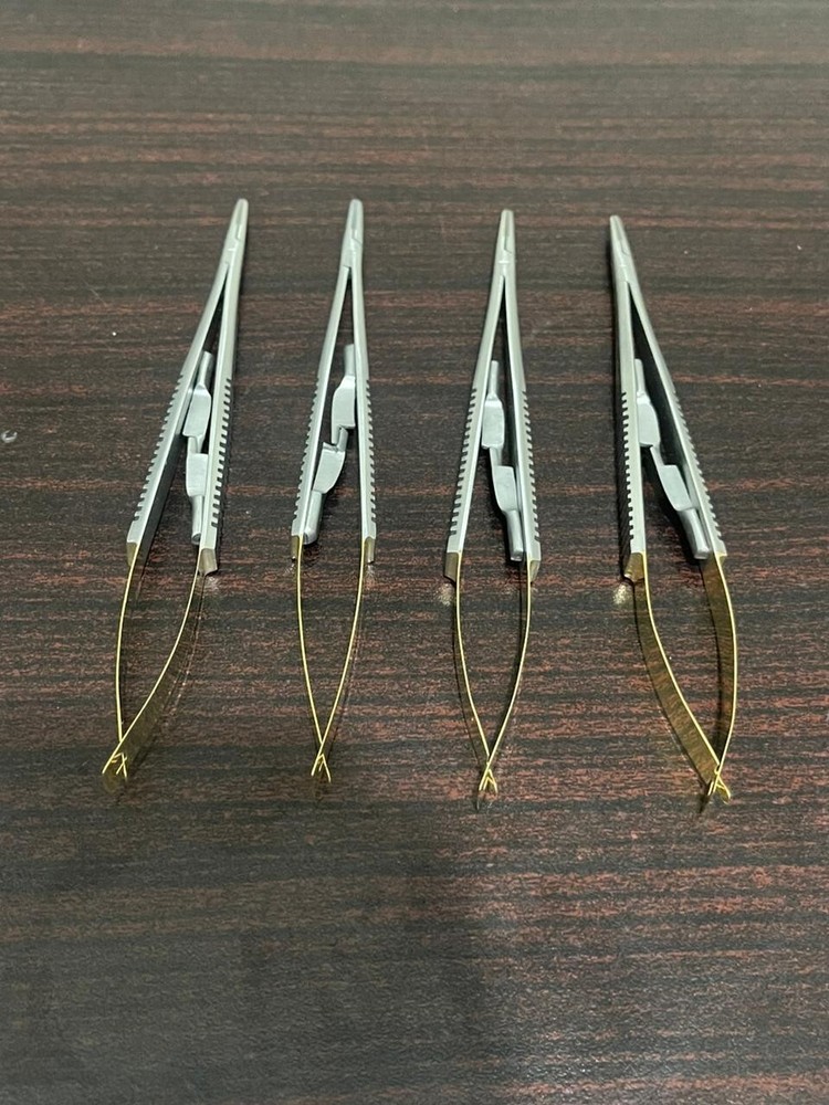 Lot of 4 HU FRIEDY Castroviejo straight Needle Holder 7″ 18cm NH5024