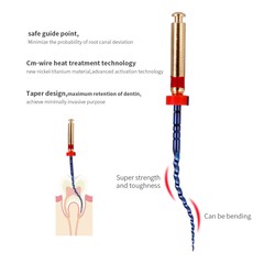 6Pcs Dental Endodontic NiTi Engine Use Heat Activated Rotary Files 19mm/25mm