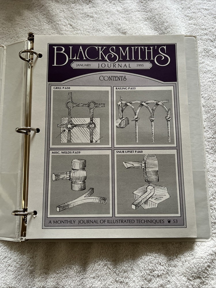 Blacksmith’s Journal 1995 Complete Year Illustrated Techniques Set