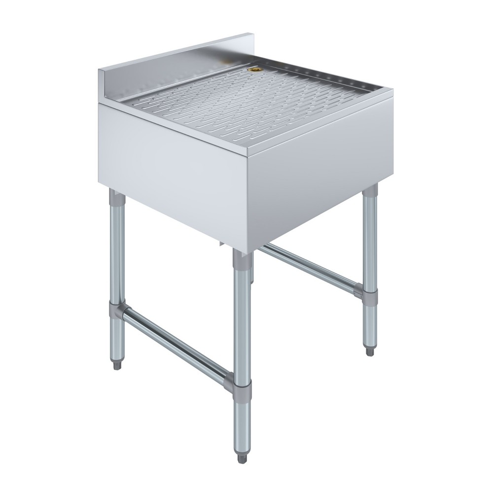 AmGood 24 in. x 22 in. Stainless Steel Underbar Drainboard