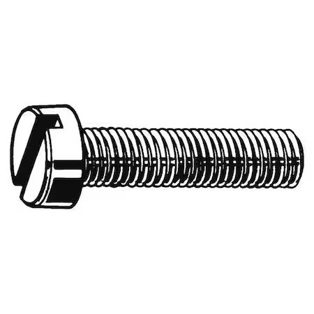 M4-0.70 X 20 Mm Slotted Cheese Machine Screw, Plain 18-8 Stainless Steel, 100