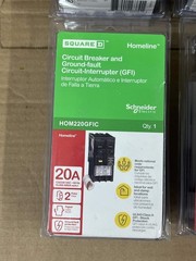 New Square D Homeline 20 Amp 2-Pole GFCI Breaker HOM220GFIC 120/240V Lot of 4