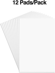 Staples 163444 Notepads 4-Inch X 6-Inch Unruled White 100 Sh./Pad 12 Pads/Pk