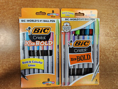 2-8 Packs: BIC Cristal X-Bold Ballpoint Pens, Asst. Colors E13B