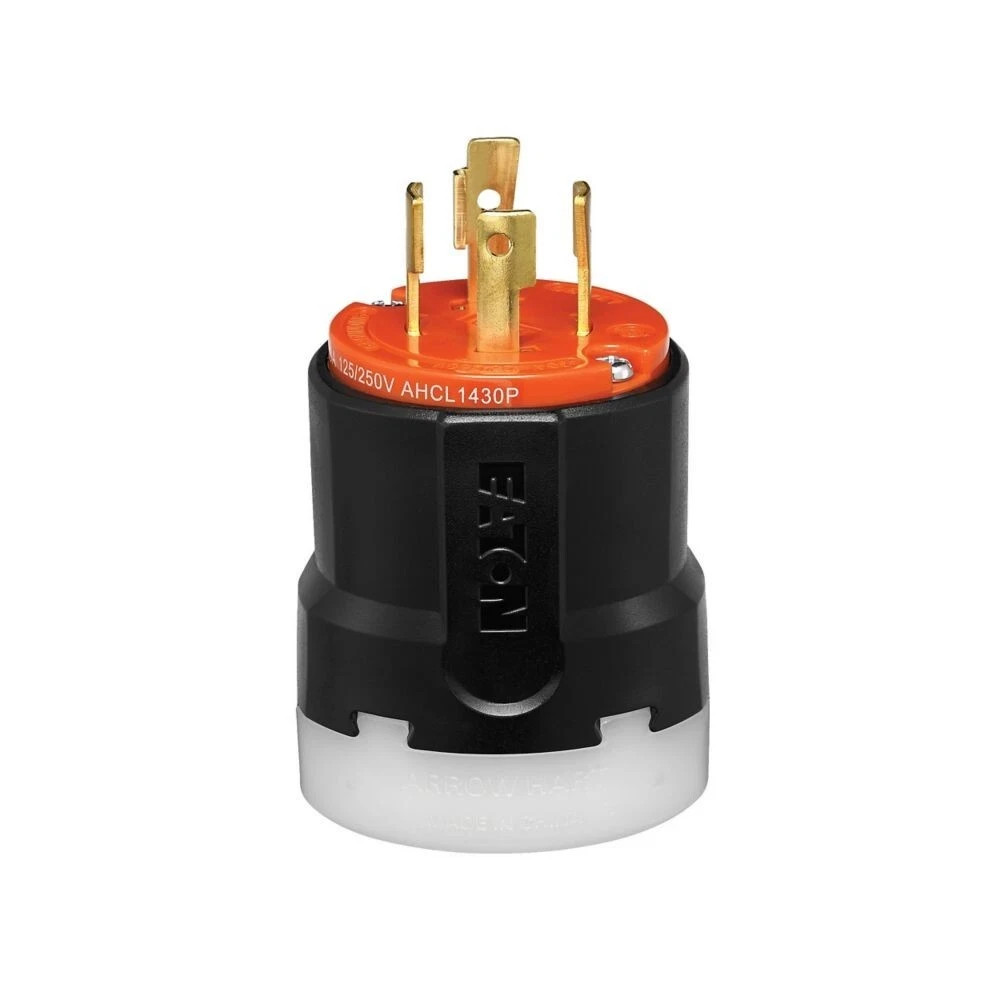 NEW Eaton Arrow Hart AHCL1430P L14-30P Orange Locking Plug 125/250V 30A 3p4w