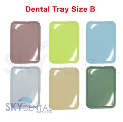 Dental Tray Autoclaving Plastic Instrument Flat Trays Size B All colors