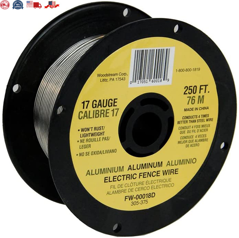 Electric Fence Wire 250ft Spool Aluminum Wire 17 Gauge