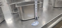 1/4 Size Hotel Steam Table Display Pans Stainless Steel