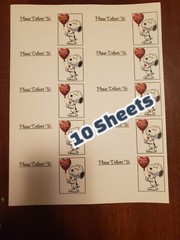 10 Sheets please deliver to address shipping labels (PDT) pen pal, mail