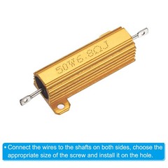 50W 6.8 Ohm Aluminum Shell Resistor 3Pcs Aluminum Housing Resistor