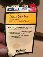 Uncle Mike’s 2″ Deluxe Nylon Duty Belt Size Small