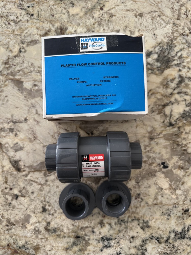 Hayward Check Valve, LB149 True Union Ball, 3/4″, PVC NEW + FAST SHIPPING