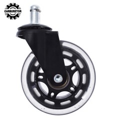 5 PCS 3 INCH Heavy Duty Office Chair Caster Rubber Swivel Wheels Replacement Set