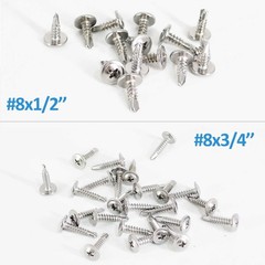 QSJ 120PCS #8 x 1/2” Sheet Metal Screws 410 Stainless Steel Truss Head Fast …
