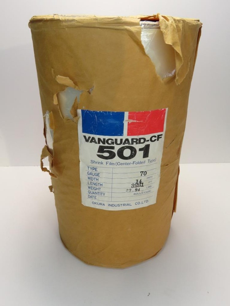 VANGUARD-CF 501 SHRINK FILM CENTER FOLDED TYPE GAUGE 70 WIDTH 14 INCH LENGTH 328
