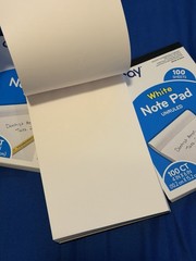 Array White Note Pad Unruled Writing Pads 4 x 6 Inch 100 Sheets PMMK09533