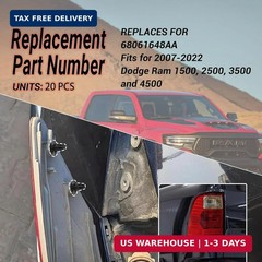 20PCS Tail Lights Retainer Clips 68061648aa Compatible with 2007-2022 Dodge Ram
