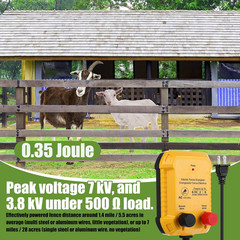 Electric Fence Kit 2 Mile 110V Plug In Animal Predator Barrier 250Ft Wire