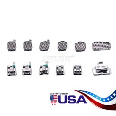 Dental Orthodontics Self-Ligating Brackets Mini Roth/MBT022 345Hook Metal Braces