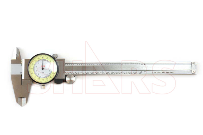 Shars 6″ 1/64″ Fractional Dial Caliper .010″ New #}