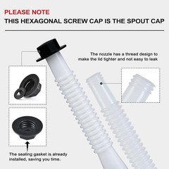 Gas Can Spout Replacement Kits, Nozzle with Seals for 1/2/5/10 Gallon Oil Cans