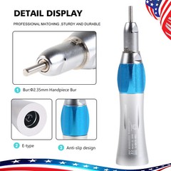 Dental Slow Low Speed Handpiece Straight Nose Cone fit E-type Motors