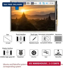 Raspberry Pi 4 3.5″ Touch Screen Kit with Case & Mini Cooling Fan