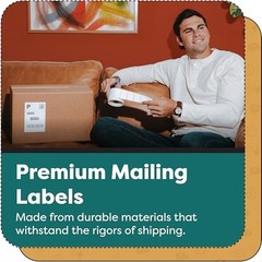 3″ x 1″ Direct Thermal Barcode Labels – 12 Rolls, 1300 Labels/Roll, Perforated,