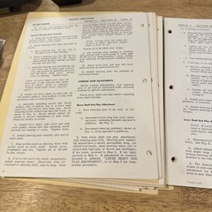 Vintage Massey Ferguson MF 300 Combine Service Manual 19966/1967