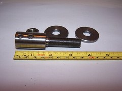 Motor Arbor 3 1/2” Length, 1 7/8″ Treads, 1/2″x 20TPI Threads, Adapter, #P453