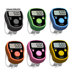 Islamic Gift Finger Counter 6-Pack 5 Digit LCD Electronic Digital Tasbeeh Ramada