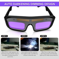 TRQWH Auto-Darkening Welding Goggles, True Color Lens for TIG, MIG & ARC Welding