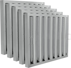Stainless Steel Baffle Grease Filter for Restaurant Hoods – 5 Pack