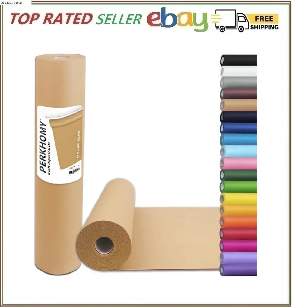 17.5″ x 1200” Brown Kraft Paper 70GSM 50LB Roll Packaging Shipping NEW*