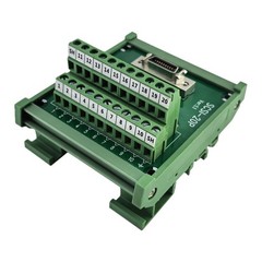 Industrial DIN Rail SCSI 20 Pin CN F Female Terminal Block Copper PA66 Material