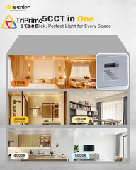Ensenior 16 Pack 6 Inch 6 Inch, 5000k/4000k/3500k/3000k/2700k – 5cct White