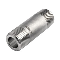 FITOK 316 SS Special Pipe Nipple 3/4 Male NPT 2 inch Overall Length 7300 psi