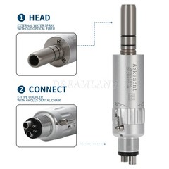 ASKEADNT Dental Slow Low Speed Handpiece Air Motor Micromotor 4 Holes