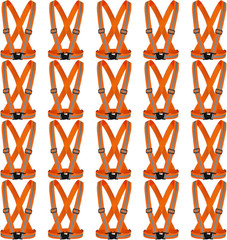 30 Pcs Reflective Vest High Visibility Safety Vests, Adjustable Running Gear Str