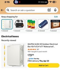 QILIPSU – 410x310x180mm Hinged Cover Stainless Steel Latch Junction Box – NEW