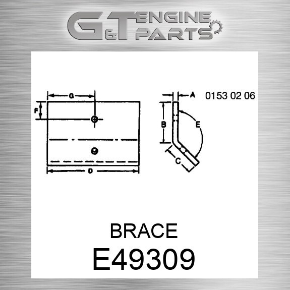 E49309 BRACE fits JOHN DEERE (Surplus Open Box)