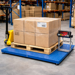 New Prime Scale 10,000lb x1lb 5’x5′ (60″x60″) Floor Scale/ Pallet Scale w/ Ramp