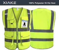 9 Pocket High Visibility Reflective Safety Vest for Men & Women – ANSI/ISEA C…