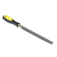 8-Inch Double Cut Grade High Carbon Hardened Steel Half Round File with Handle