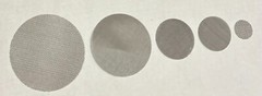 Stainless Steel 304 wire cloth disc 1″ Dia 60X60 mesh (100 pack)
